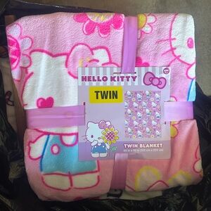 Hello Kitty Pink and Blue Twin Blanket